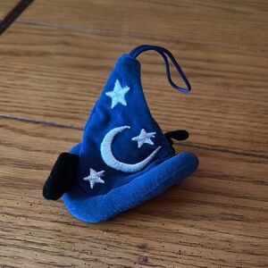 Blue Wizard Hat Ornament with Stars and Moon